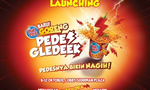 Launching promo Popmie Goreng Pedes Gledek 